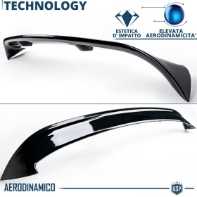 ALERÓN Trasero para VW POLO 4 9N, Spoiler Maletero Aerodinámico NEGRO Brillante en ABS Tuning