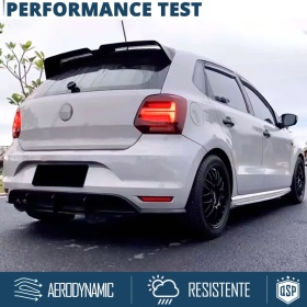 ALERÓN Trasero para VW POLO 5 6R, 6C, Spoiler Maletero Aerodinámico NEGRO Brillante en ABS Tuning