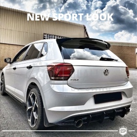 ALERÓN Trasero para VW POLO 6 AW1, Spoiler Maletero Aerodinámico NEGRO Brillante en ABS Tuning