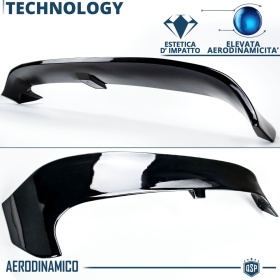 ALERÓN Trasero para VW POLO 6 AW1, Spoiler Maletero Aerodinámico NEGRO Brillante en ABS Tuning