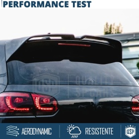 ALERÓN Trasero para VOLKSWAGEN GOLF 6, Spoiler Maletero Aerodinámico NEGRO Brillante en ABS Tuning