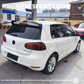 ALERÓN Trasero para VOLKSWAGEN GOLF 6, Spoiler Maletero Aerodinámico NEGRO Brillante en ABS Tuning