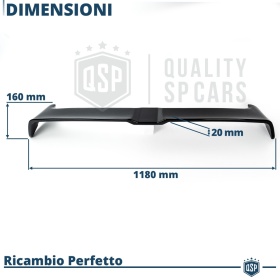 ALERÓN Trasero para VOLKSWAGEN GOLF 6, Spoiler Maletero Aerodinámico NEGRO Brillante en ABS Tuning