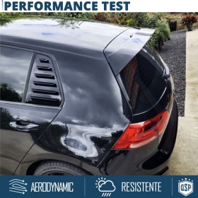ALERÓN Trasero para VW GOLF 7 12-17, Spoiler Maletero Aerodinámico NEGRO Brillante en ABS Tuning