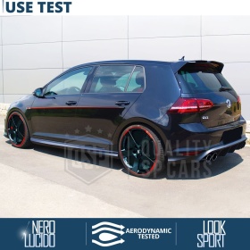 ALERÓN Trasero para VW GOLF 7 12-17, Spoiler Maletero Aerodinámico NEGRO Brillante en ABS Tuning