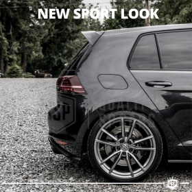 ALERÓN Trasero para VW GOLF 7 17-19, Spoiler Maletero Aerodinámico NEGRO Brillante en ABS Tuning