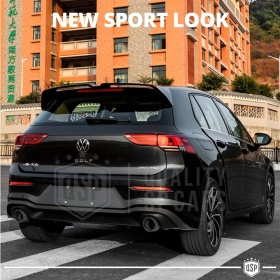 ALERÓN Trasero para VW GOLF 8, Spoiler Maletero Aerodinámico NEGRO Brillante en ABS Tuning
