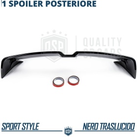 ALERÓN Trasero para VW GOLF 8, Spoiler Maletero Aerodinámico NEGRO Brillante en ABS Tuning