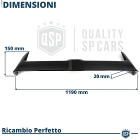 ALERÓN Trasero para VW GOLF 8, Spoiler Maletero Aerodinámico NEGRO Brillante en ABS Tuning