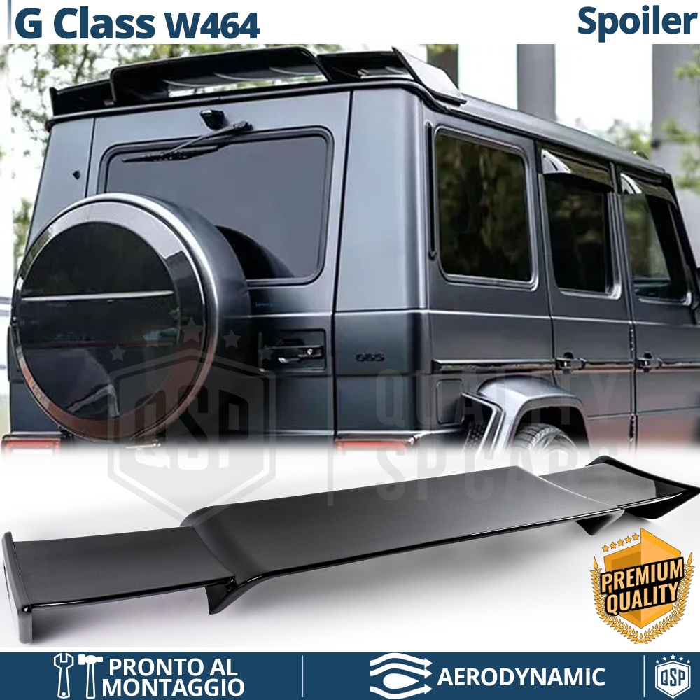 ALERÓN Trasero para MERCEDES CLASE G W464, Spoiler Maletero Aerodinámico NEGRO Brillante en ABS ALERÓN Trasero para MERCEDES CLASE G W464, Spoiler Maletero Aerodinámico NEGRO Brillante en ABS