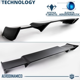 ALERÓN Trasero para MERCEDES CLASE G W463, Spoiler Maletero Aerodinámico NEGRO Brillante en ABS