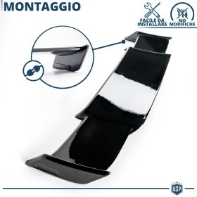 ALERÓN Trasero para MERCEDES CLASE G W463, Spoiler Maletero Aerodinámico NEGRO Brillante en ABS
