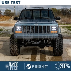 FAROS LED Delanteros para Jeep Cherokee XJ, HOMOLOGADOS, Potente Luz Blanca 6500K | PLUG & PLAY