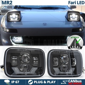 FAROS LED Delanteros para Toyota MR2 W10 W20, HOMOLOGADOS, Potente Luz Blanca 6500K | PLUG & PLAY