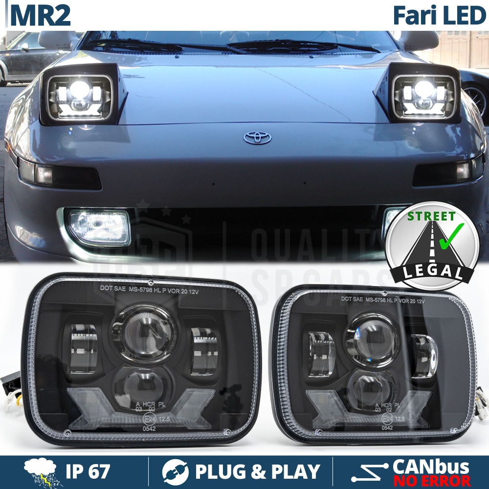 FAROS LED Delanteros para Toyota MR2 W10 W20, HOMOLOGADOS, Potente Luz Blanca 6500K | PLUG & PLAY FAROS LED Delanteros para Toyota MR2 W10 W20, HOMOLOGADOS, Potente Luz Blanca 6500K | PLUG & PLAY