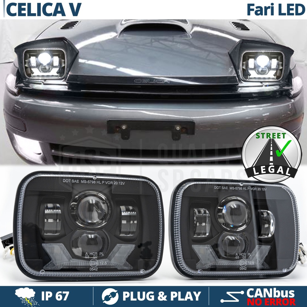 FAROS LED Delanteros para Toyota Celica 5 T180, HOMOLOGADOS, Potente Luz Blanca 6500K | PLUG & PLAY FAROS LED Delanteros para Toyota Celica 5 T180, HOMOLOGADOS, Potente Luz Blanca 6500K | PLUG & PLAY