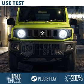 FAROS LED 7'' + Soportes para SUZUKI JIMNY 4, APROBADO | Luz Blanca 6500K 12.000 Lumen