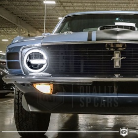 FAROS LED 7'' para FORD MUSTANG MK1, APROBADO | Luz Blanca 6500K 12.000 Lumen