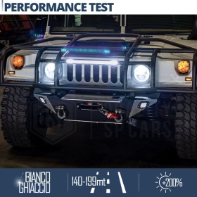 FAROS LED 7'' para HUMMER H1 H2, APROBADO | Luz Blanca 6500K 12.000 Lumen