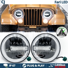 FAROS LED 7'' para JEEP CJ, APROBADO | Luz Blanca 6500K 12.000 Lumen