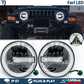 FAROS LED 7'' para JEEP WRANGLER TJ, APROBADO | Luz Blanca 6500K 12.000 Lumen
