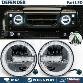 FAROS LED 7'' para LAND ROVER DEFENDER, APROBADO | Luz Blanca 6500K 12.000 Lumen