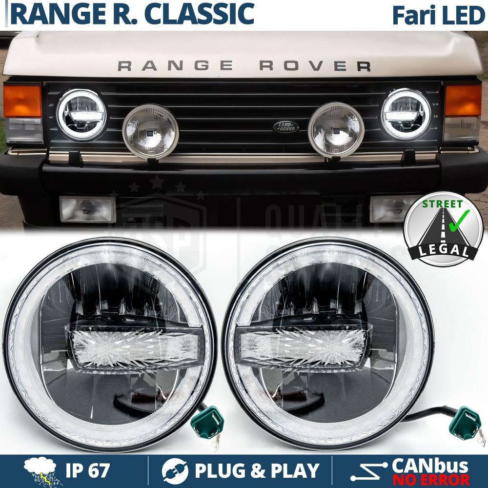 FAROS LED 7'' para RANGE ROVER CLASSIC, APROBADO | Luz Blanca 6500K 12.000 Lumen
