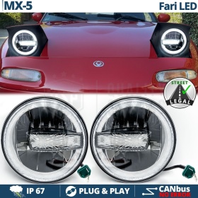 FAROS LED 7'' para MAZDA MX-5 1 (NA), APROBADO | Luz Blanca 6500K 12.000 Lumen