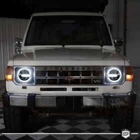 FAROS LED 7'' para MITSUBISHI PAJERO MK1, APROBADO | Luz Blanca 6500K 12.000 Lumen
