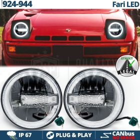 FAROS LED 7'' para PORSCHE 924-944, APROBADO | Luz Blanca 6500K 12.000 Lumen