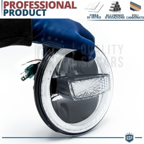 FAROS LED 7'' para SSANGYONG KORANDO 2, APROBADO | Luz Blanca 6500K 12.000 Lumen
