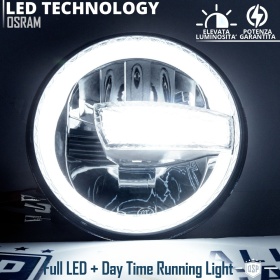FAROS LED 7'' para SSANGYONG KORANDO 2, APROBADO | Luz Blanca 6500K 12.000 Lumen