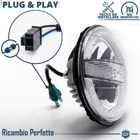FAROS LED 7'' para SSANGYONG KORANDO 2, APROBADO | Luz Blanca 6500K 12.000 Lumen