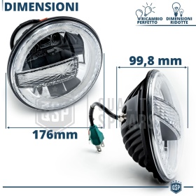 FAROS LED 7'' para SSANGYONG KORANDO 2, APROBADO | Luz Blanca 6500K 12.000 Lumen