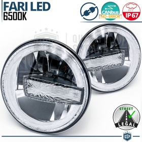 FAROS LED 7'' para SSANGYONG KORANDO 2, APROBADO | Luz Blanca 6500K 12.000 Lumen
