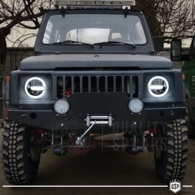 LED HEADLIGHTS 7'' for SUZUKI JIMNY 2, APPROVED | White Light 6500K 12.000 Lumen