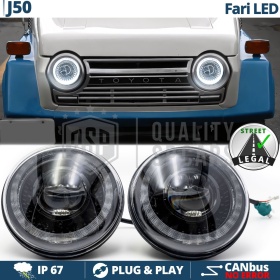 LED SCHEINWERFER für LAND CRUISER J50, Weißes Licht 6500K Sequentiell RING | ZUGELASSEN