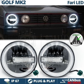 FAROS LED 7'' para VOLKSWAGEN GOLF MK2, APROBADO | Luz Blanca 6500K 12.000 Lumen