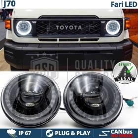 FAROS LED para LAND CRUISER J70, Luz Blanca 6500K ANILLO Secuencial | APROBADO