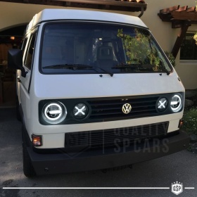 FAROS LED 7'' para VW TRANSPORTER T3 T25 (79-85), APROBADO | Luz Blanca 6500K 12.000 Lumen