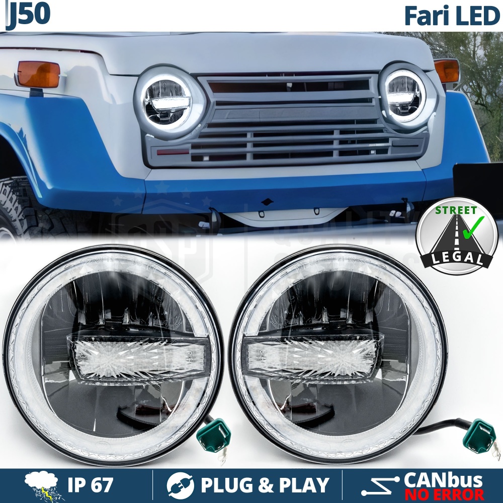 FAROS LED 7'' para LAND CRUISER J50, APROBADO | Luz Blanca 6500K 12.000 Lumen
