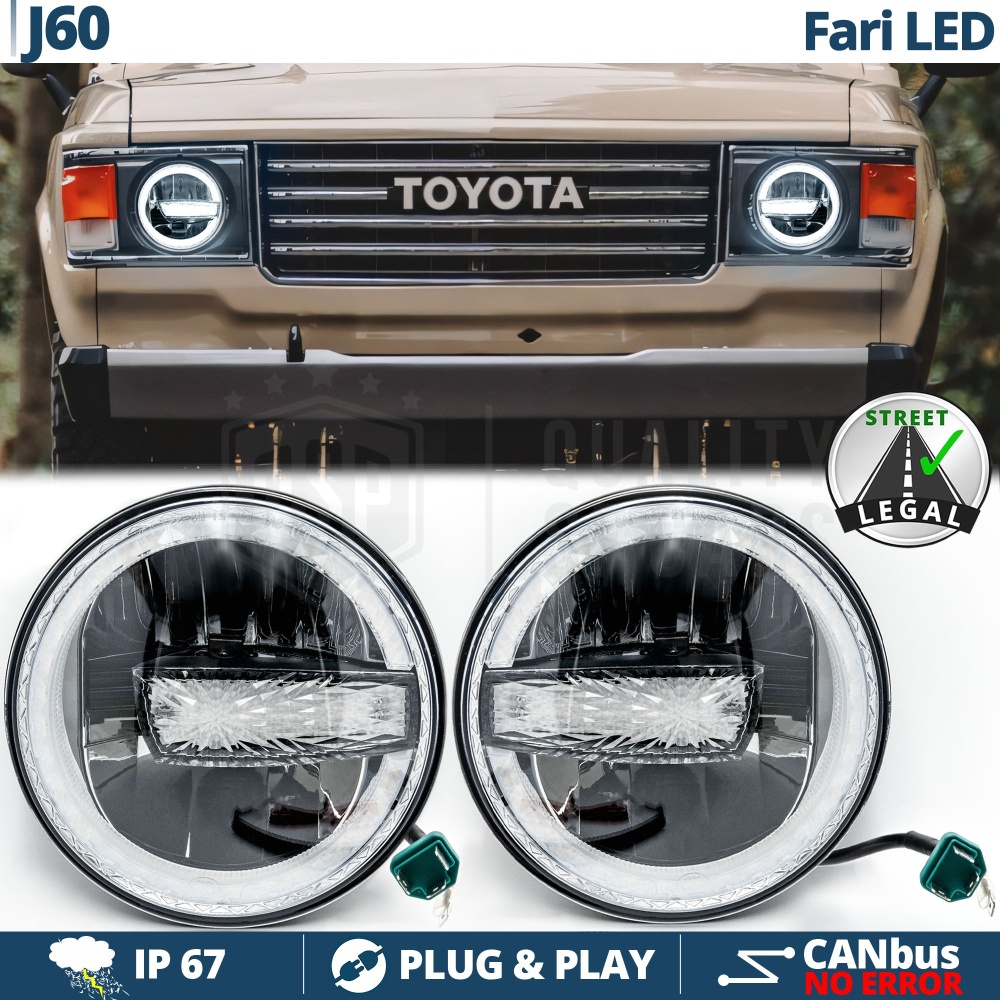 FAROS LED 7'' para LAND CRUISER J60, APROBADO | Luz Blanca 6500K 12.000 Lumen