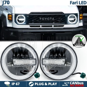 FAROS LED 7'' para LAND CRUISER J70, APROBADO | Luz Blanca 6500K 12.000 Lumen