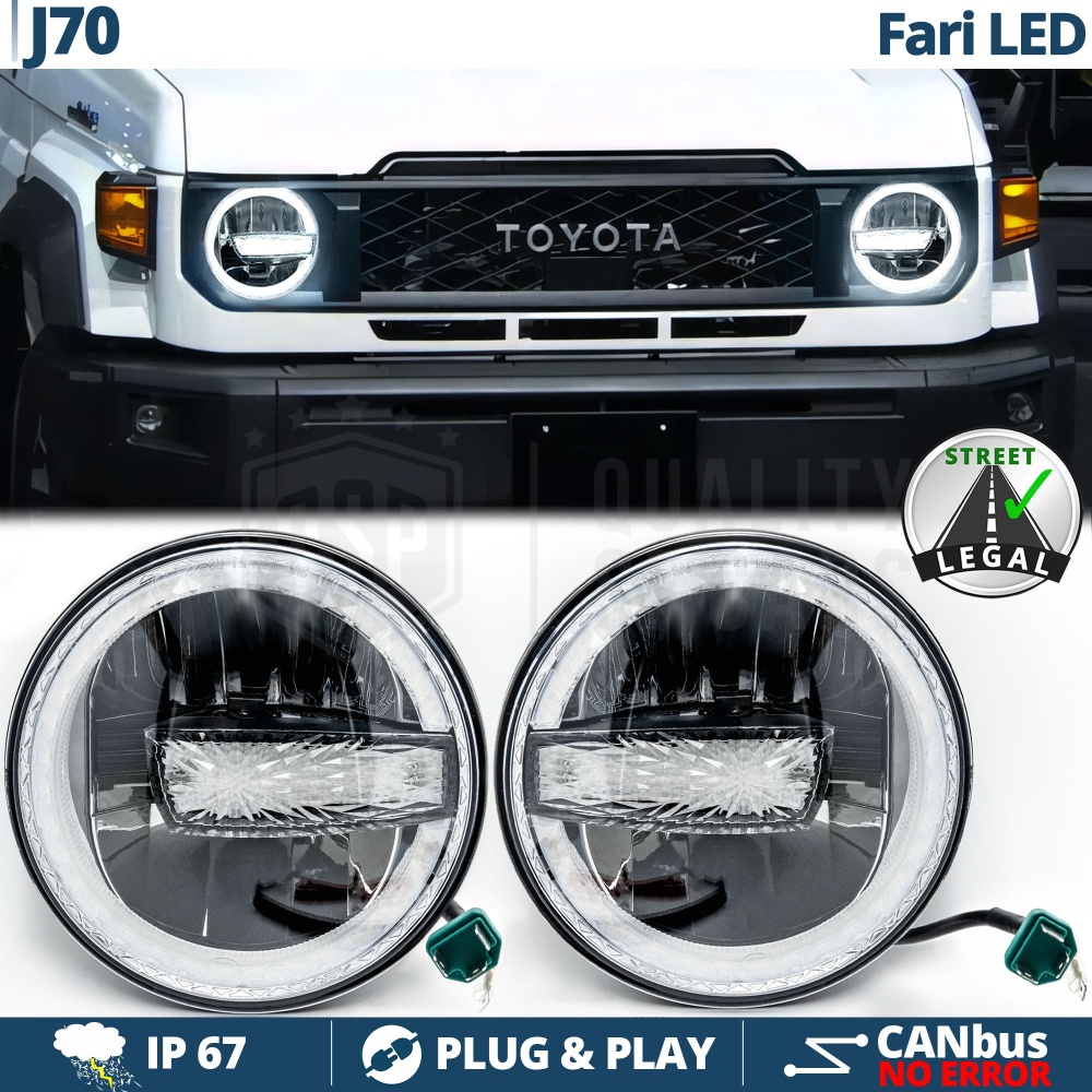 FAROS LED 7'' para LAND CRUISER J70, APROBADO | Luz Blanca 6500K 12.000 Lumen