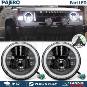 FAROS LED Angel Eyes para MITSUBISHI PAJERO MK1, Luz Blanca 6500K | APROBADO