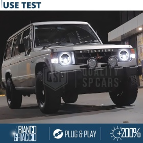 FAROS LED Angel Eyes para MITSUBISHI PAJERO MK1, Luz Blanca 6500K | APROBADO