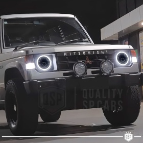 FAROS LED Angel Eyes para MITSUBISHI PAJERO MK1, Luz Blanca 6500K | APROBADO