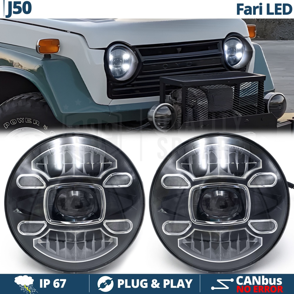 2 Faros Delanteros LED 7" para LAND CRUISER J50 6500K | Luces de Cruce + Carretera + Posición 2 Faros Delanteros LED 7" para LAND CRUISER J50 6500K | Luces de Cruce + Carretera + Posición