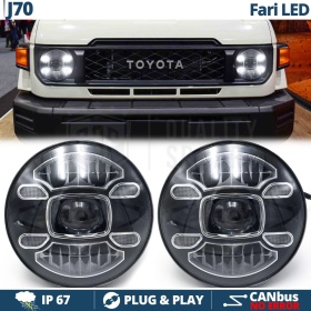 2 Faros Delanteros LED 7" para LAND CRUISER J70 6500K | Luces de Cruce + Carretera + Posición