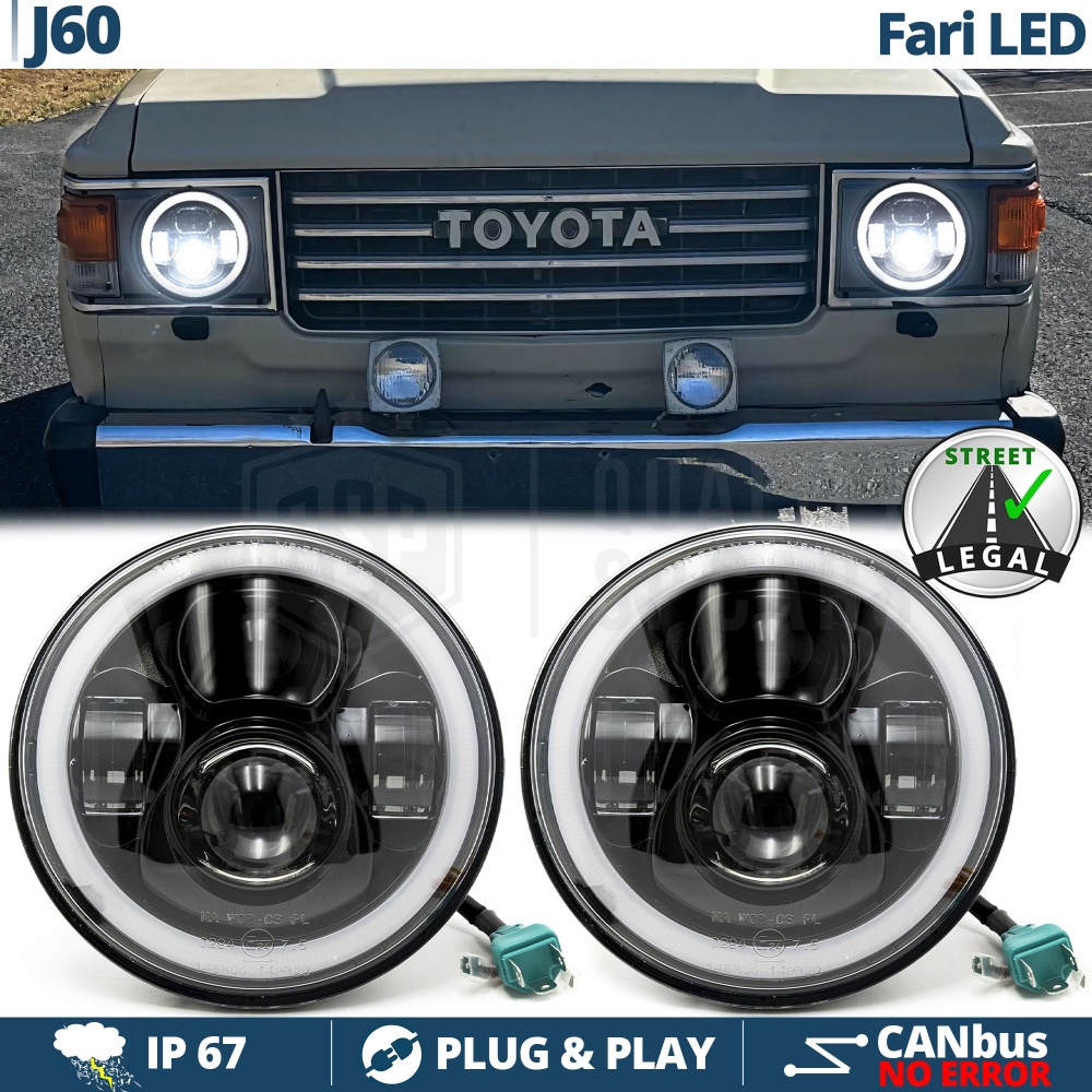 LED HEADLIGHTS Angel Eyes for LAND CRUISER J60, White Light 6500K | APPROVED